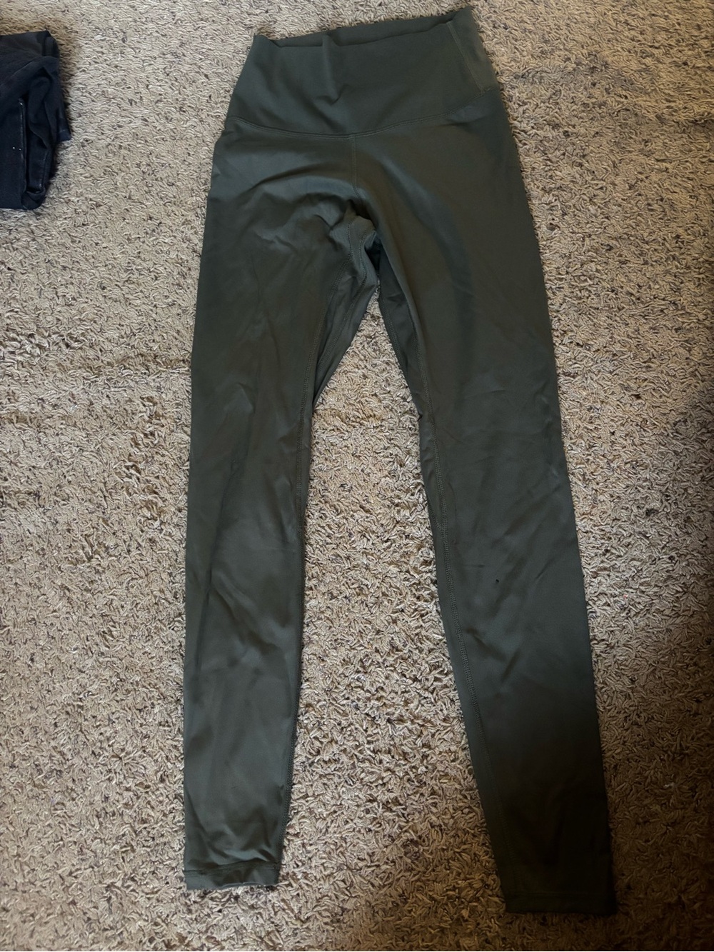 High-Rise Olive Green Women's Leggings